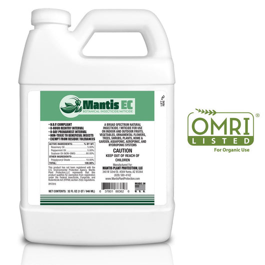 Organic Mantis EC kills spider mites FAST